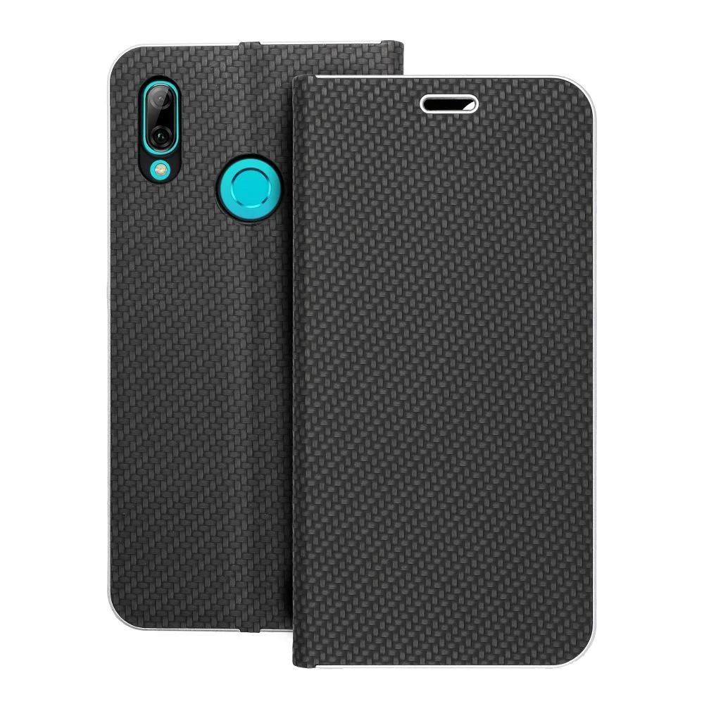 Φωτογραφία προϊόντος: . LUNA Book Carbon for HUAWEI P Smart 2019 black