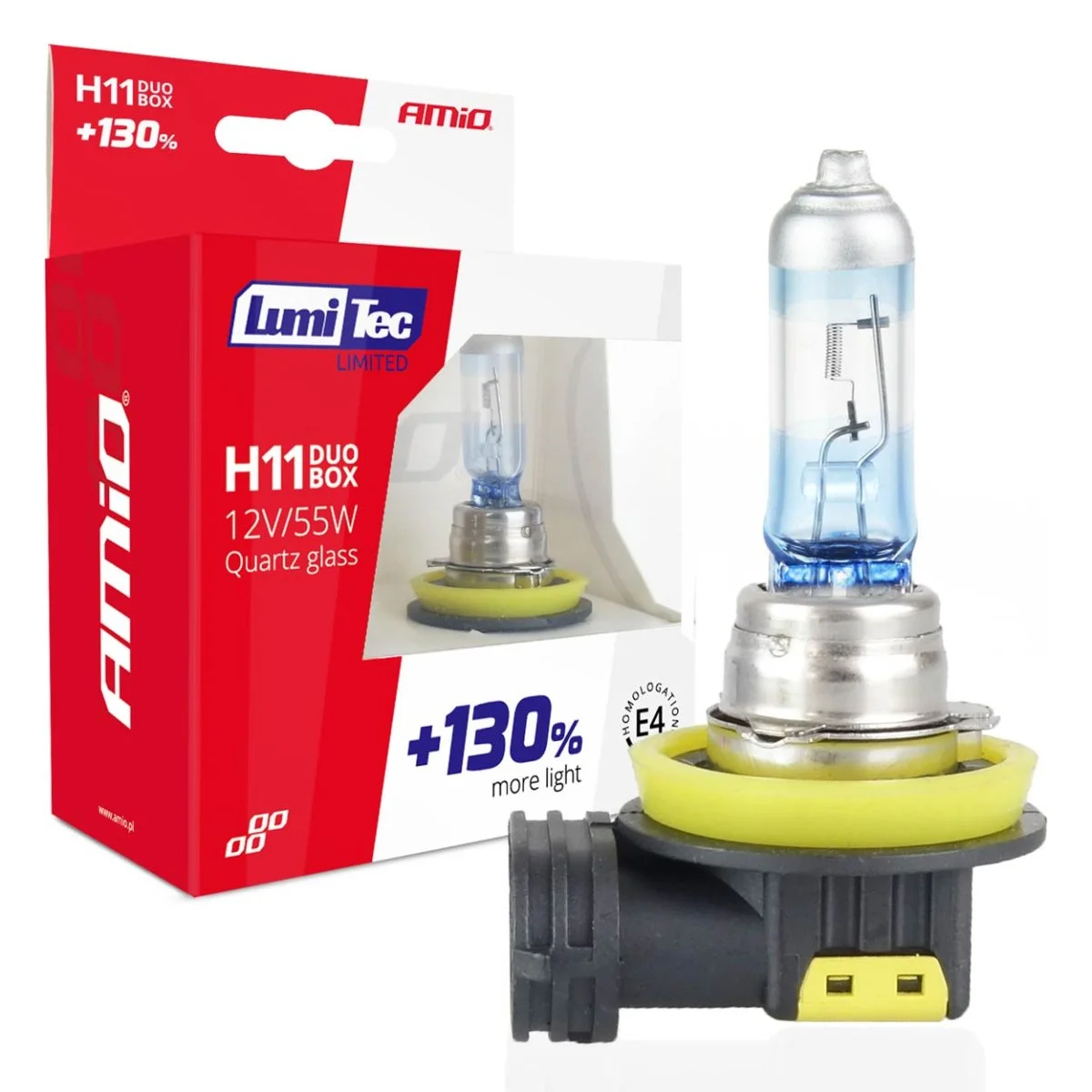 Φωτογραφία προϊόντος: AMIO H11 12V 55W PGJ19-2 LUMITEC LIMITED +130% UP TO 40m AMIO - 2 ΤΕΜ. 02105/AM