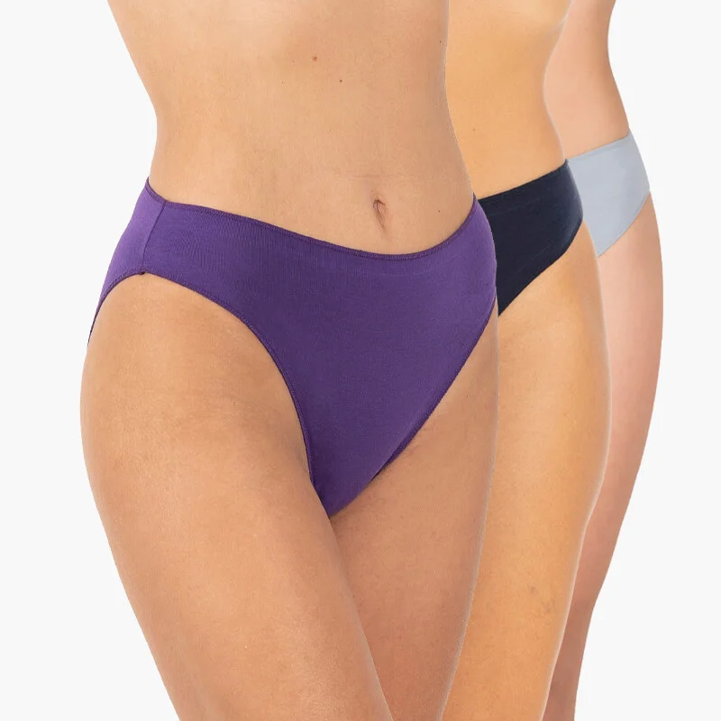 Φωτογραφία προϊόντος: AA UNDERWEAR AA-UNDERWEAR Κιλοτάκι Tai 3 τεμάχια Cotton - Modal Σκούρο Μπλε, Γκρι, Μοβ
