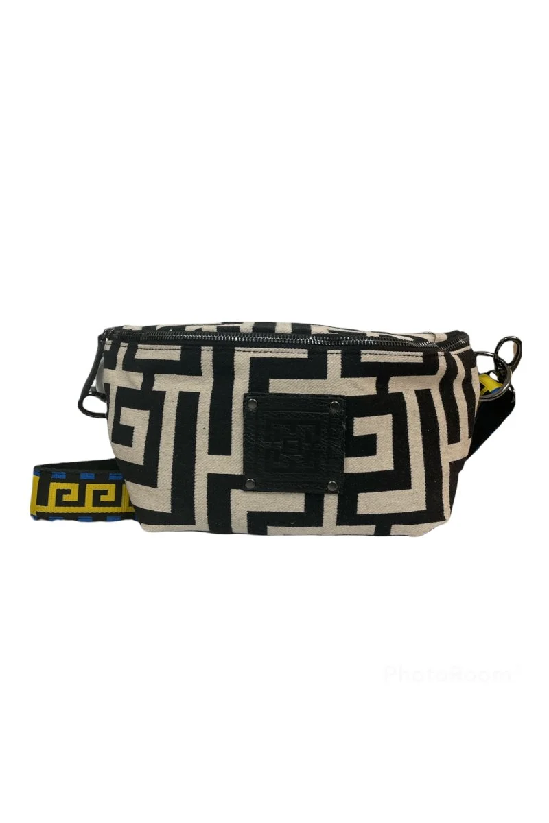 Φωτογραφία προϊόντος: Midneto Melpomene I Beige Black Labyrinth Bag