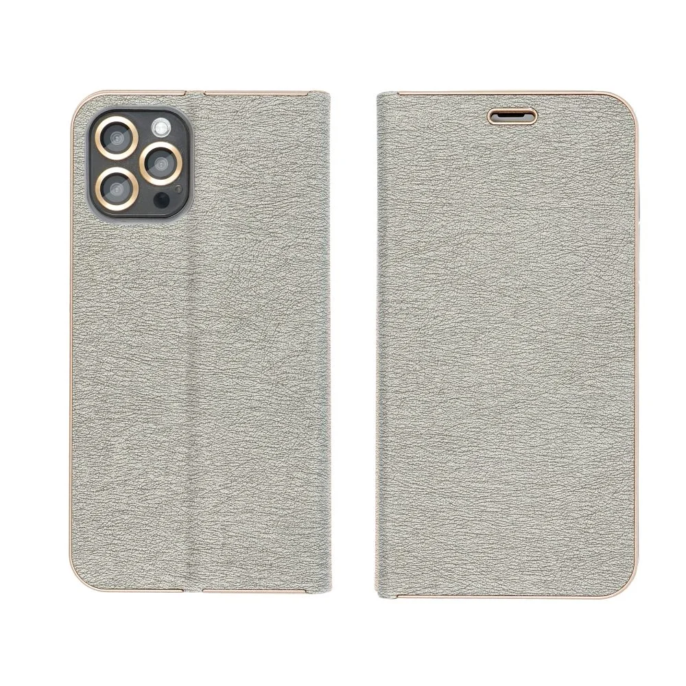 Φωτογραφία προϊόντος: . LUNA Book Gold for XIAOMI Redmi NOTE 14 PRO 5G / 14 PRO PLUS 5G silver