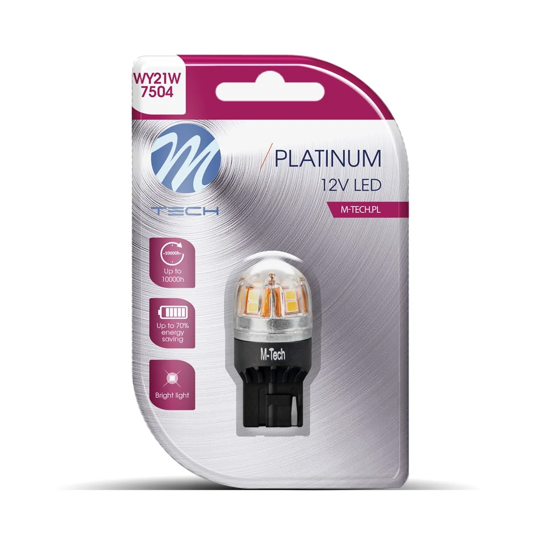 Φωτογραφία προϊόντος: M-tech W21W (T20) 12/24V W3x16d 15x2835SMD LED CAN-BUS ΠΟΡΤΟΚΑΛΙ PLATINIUM M-TECH - 1 ΤΕΜ LB828Y-01B/MT