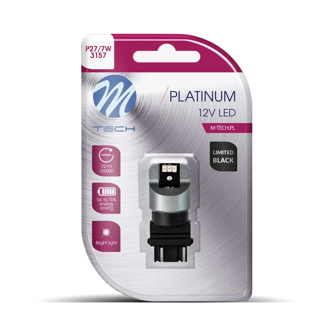Φωτογραφία προϊόντος: M-tech P27/7W 3157 12/24V W2.5x16d 6xSMD3020 CAN-BUS ΚΟΚΚΙΝΟ LIMITED BLACK BLISTER M-TECH - 1 Τεμ. LB847R-01B/MT