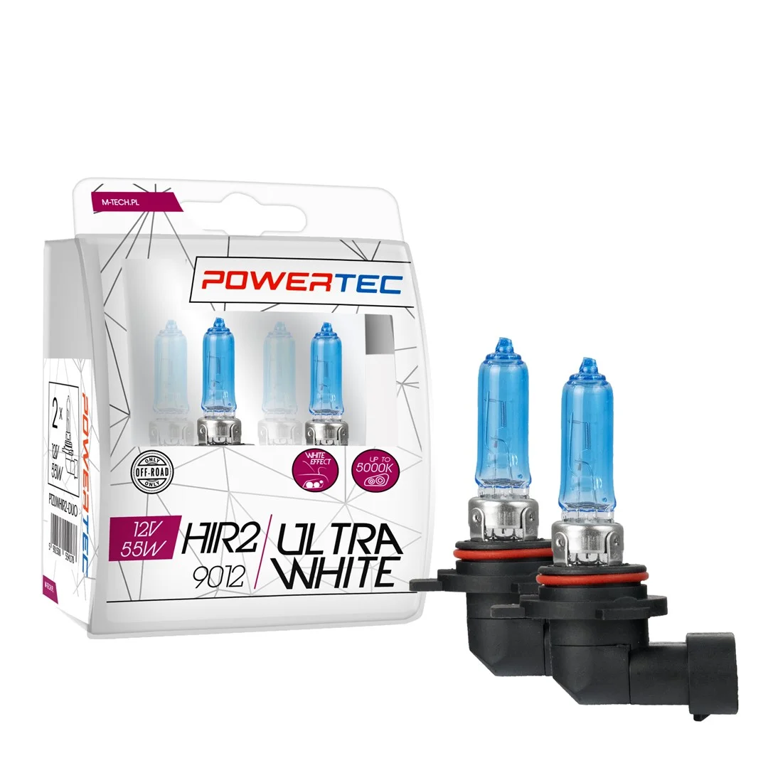 Φωτογραφία προϊόντος: M-tech ΛΑΜΠΕΣ HIR2 9012 12V 55W POWERTEC ULTRA WHITE (up to 5.000k) mTECH - 2 Τεμ. PTZUWHIR2-DUO/MT