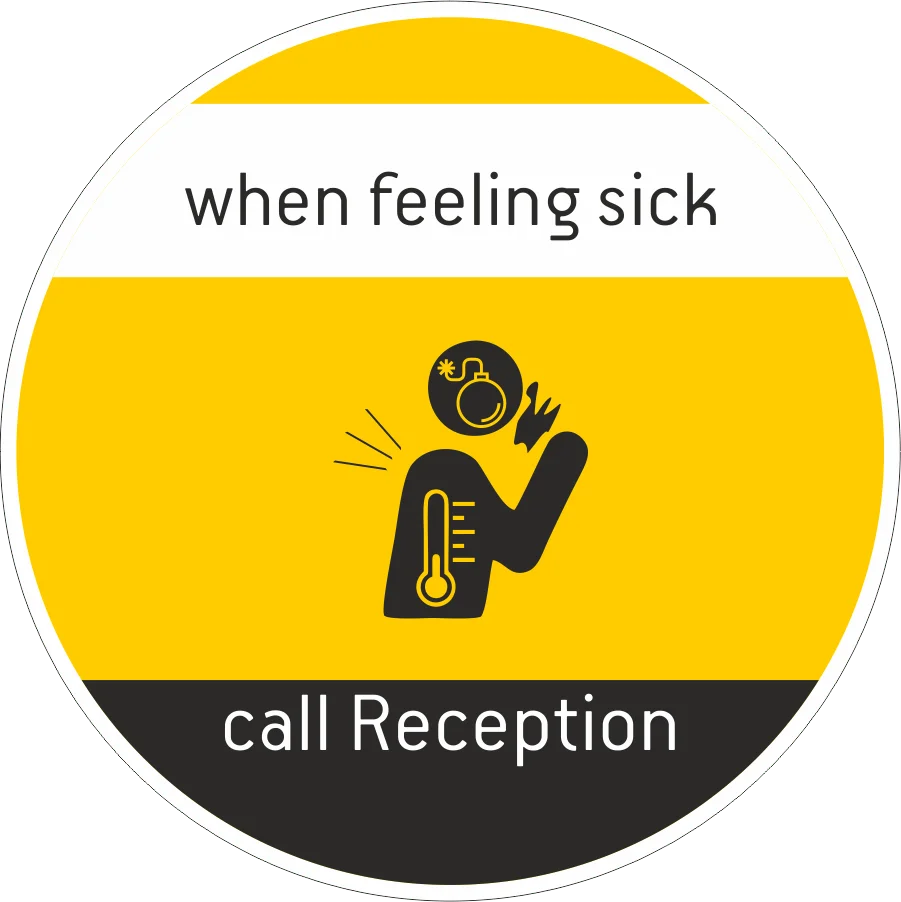Φωτογραφία προϊόντος: FRITZYART Αυτοκόλλητο basic rules "Call reception"