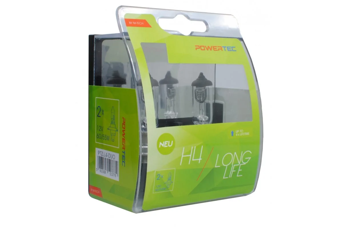 Φωτογραφία προϊόντος: M-tech H4 12V 60/55W P43t POWERTEC LONG LIFE ΑΛΟΓΟΝΟΥ 2ΤΕΜ. PTZLL4-DUO/MT