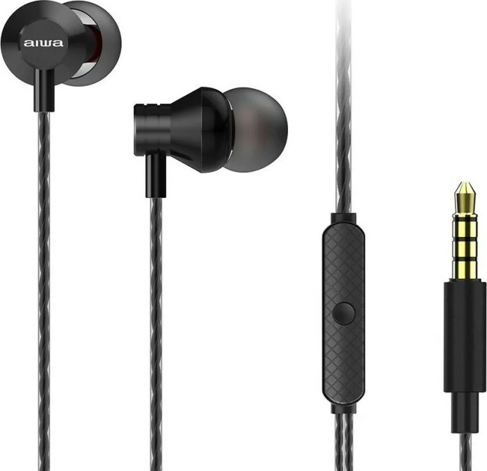 Φωτογραφία προϊόντος: Ακουστικά stereo In-ear Handsfree - 3,5mm Aiwa ESTM-50BK