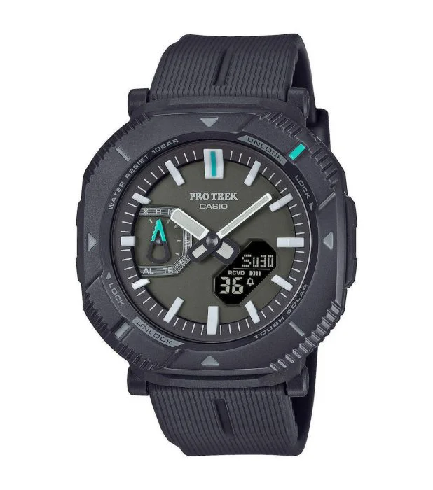 Φωτογραφία προϊόντος: Casio Ψηφιακό Ανδρικό Ρολόι Χρονογράφος Μπαταρίας με Μαύρο Καουτσούκ Λουράκι PRJ-B001-1ER