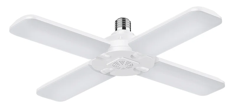 Φωτογραφία προϊόντος: POWERTECH LED λάμπα E27-018, 4x αναδιπλούμενα πτερύγια, 52W, 4000K, E27