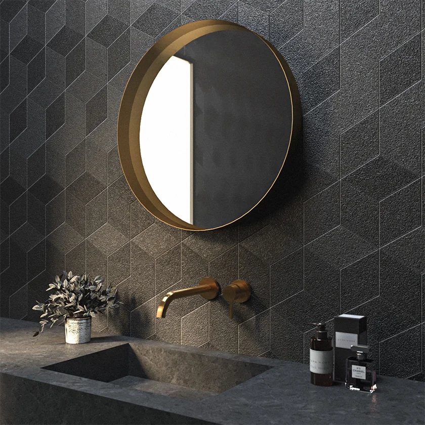 Φωτογραφία προϊόντος: Project Mirrors Καθρέπτης Iron Circle Gold Ø80 cm