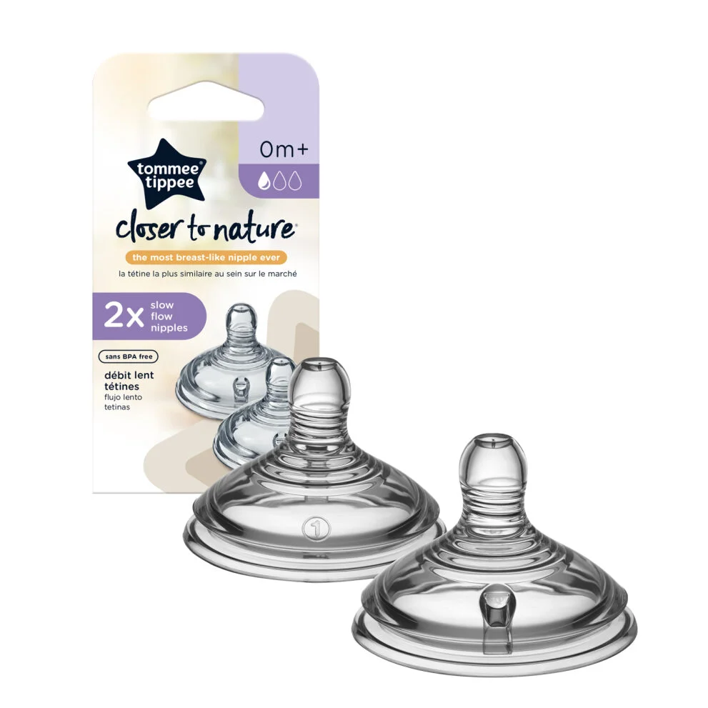 Φωτογραφία προϊόντος: Θηλές Σιλικόνης Tommee Tippee Closer to Nature Μικρής Ροής 0m+