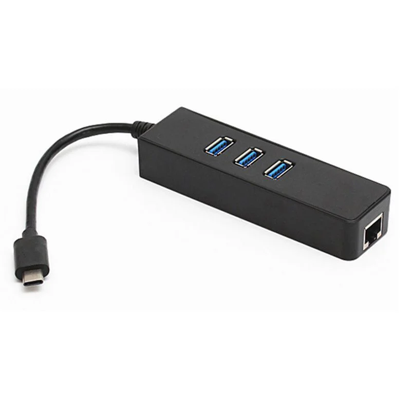 Φωτογραφία προϊόντος: Μετατροπέας USB Type C σε LAN 1000GBps+ 3x USB3.0 HQ