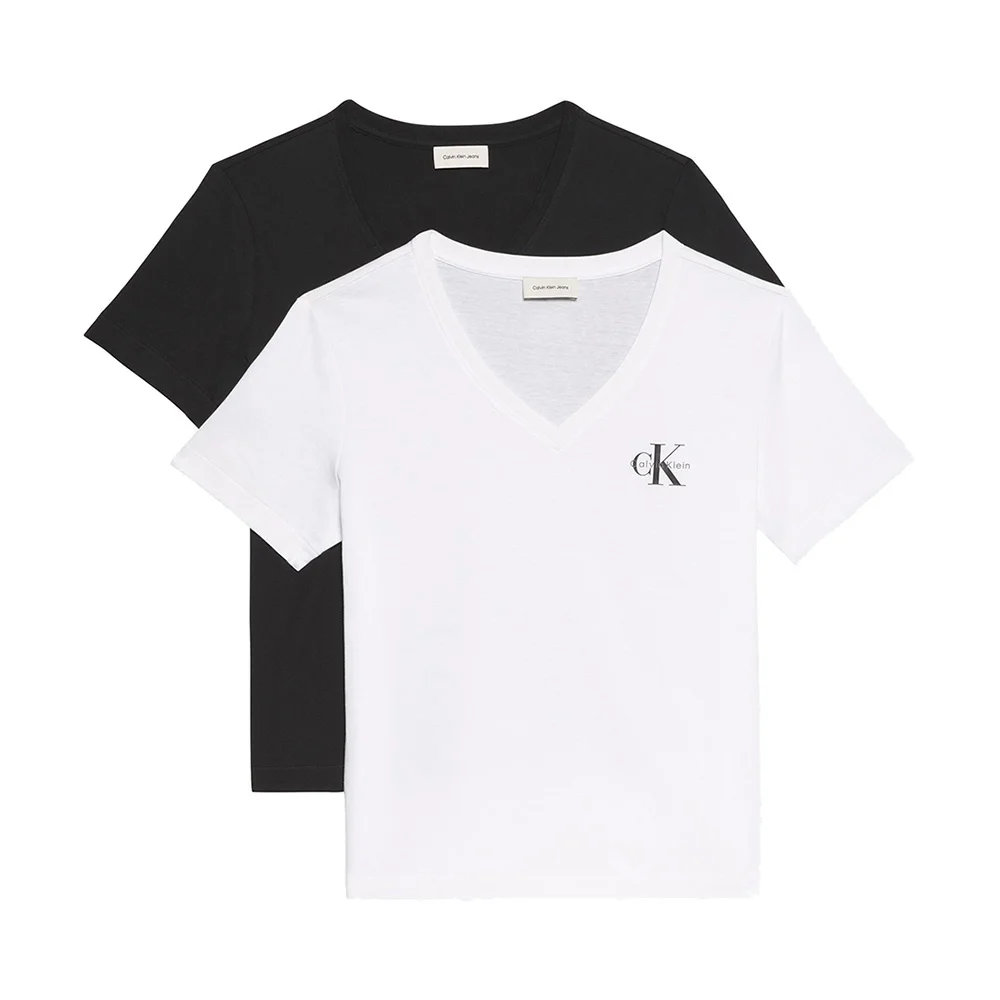 Φωτογραφία προϊόντος: Calvin Klein 2 Pack Short Sleeve V-Neck Logo T-Shirts