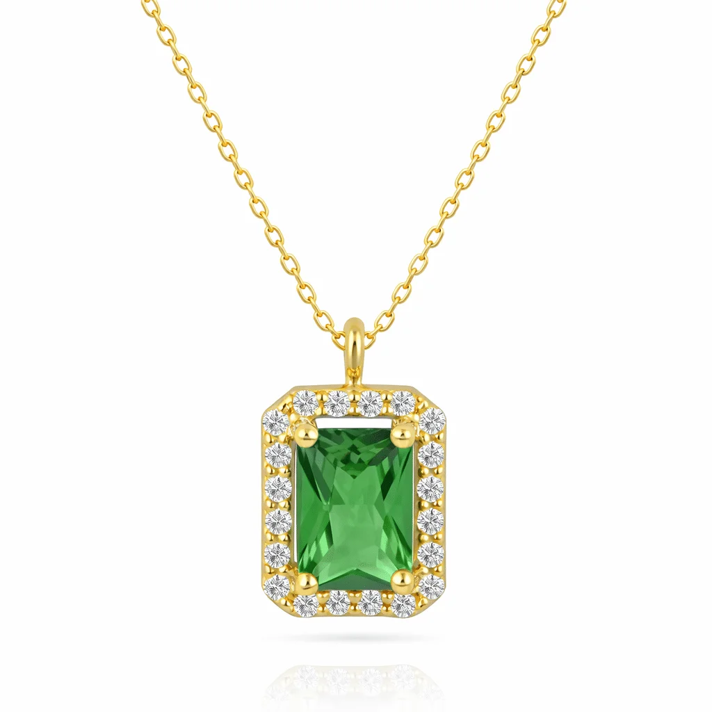 Φωτογραφία προϊόντος: fenixjewelry Κολιε Γυναικειο κ14 Χρυσο Πρασινο Ζιργκον 6341κ