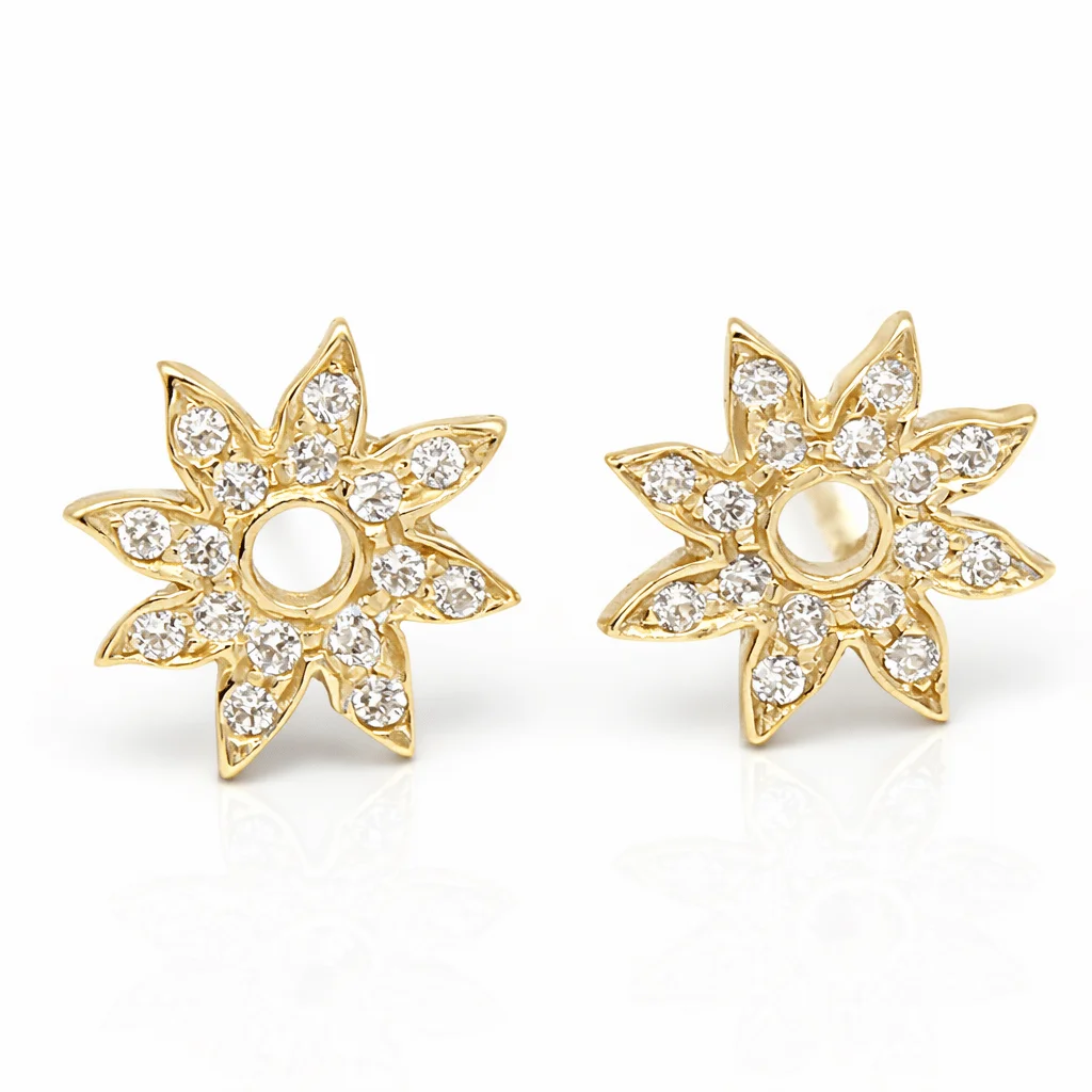 Φωτογραφία προϊόντος: fenixjewelry Χρυσα Γυναικεία Σκουλαρίκια Ηλιος 14κ XΣ44