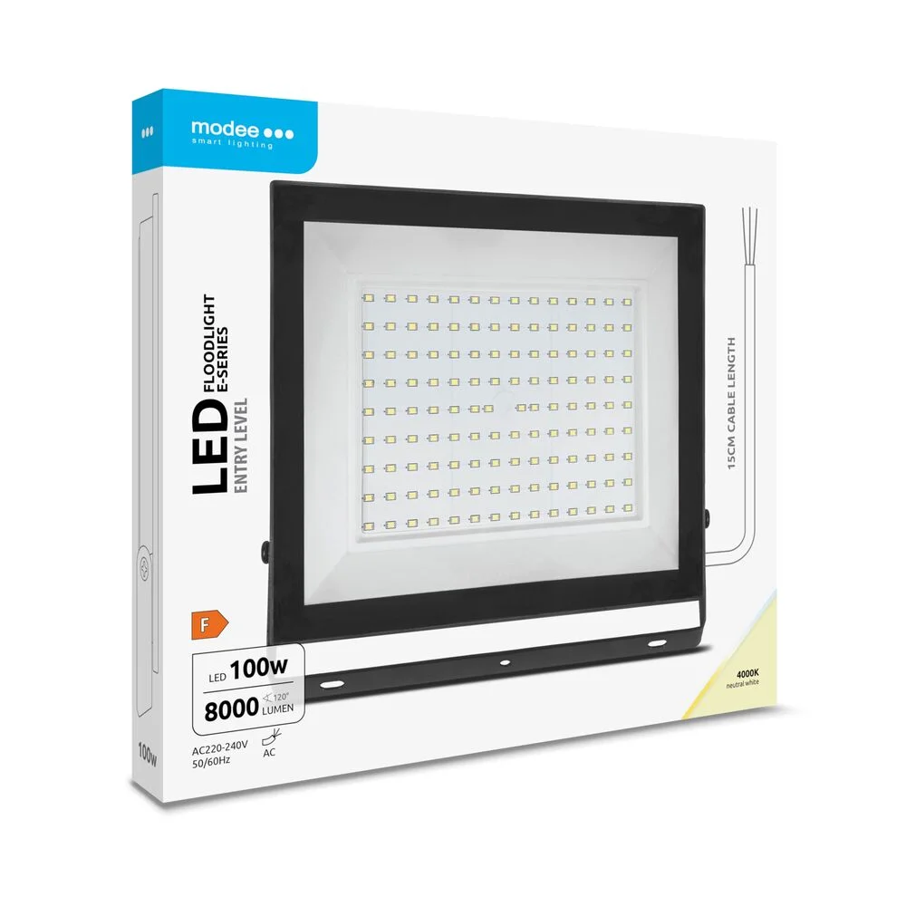 Φωτογραφία προϊόντος: Modee Lighting Προβολέας LED E-series Slim 100W 120° 4000K 8.000lm ERP