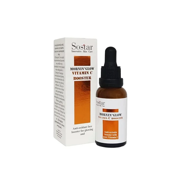 Φωτογραφία προϊόντος: Sostar Mornin Glow Vitamin C Booster Serum Αντιοξειδωτικός Ορός Προσώπου για Άμεση Λάμψη +amp; Ομοιόμορφη Όψη, 30ml