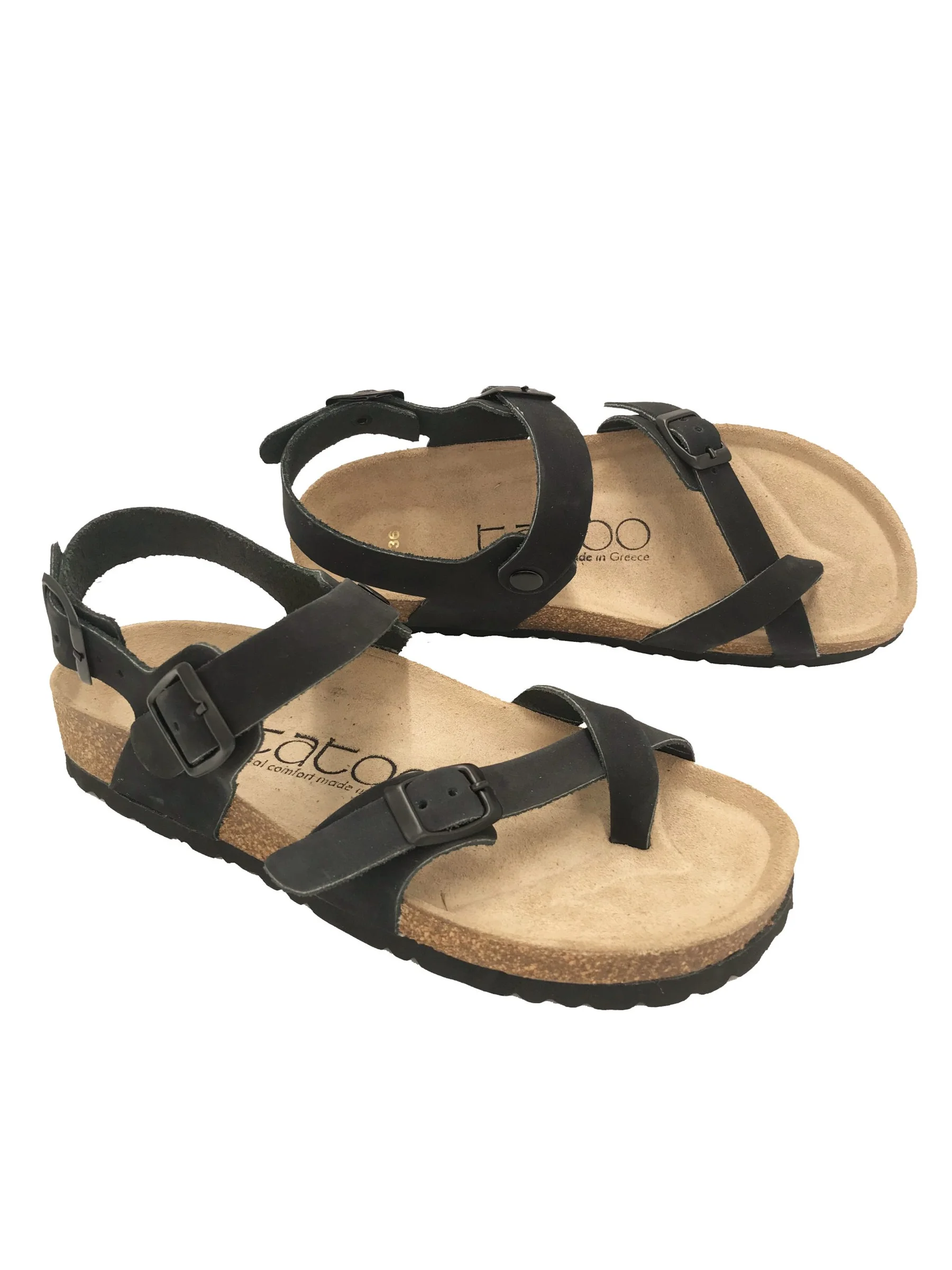 Φωτογραφία προϊόντος: Tatoo Creta black nubuck 760D ανατομικά σανδάλια