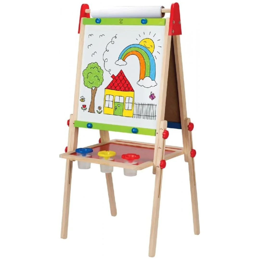Φωτογραφία προϊόντος: E2016 Hape Early Explorer Πίνακας καλλιτεχνίας με ρολό χαρτιού και αξεσουάρ
