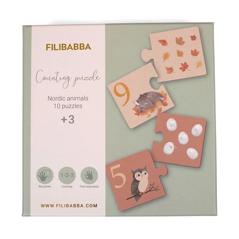 Φωτογραφία προϊόντος: Filibabba Counting puzzle - Nordic animals