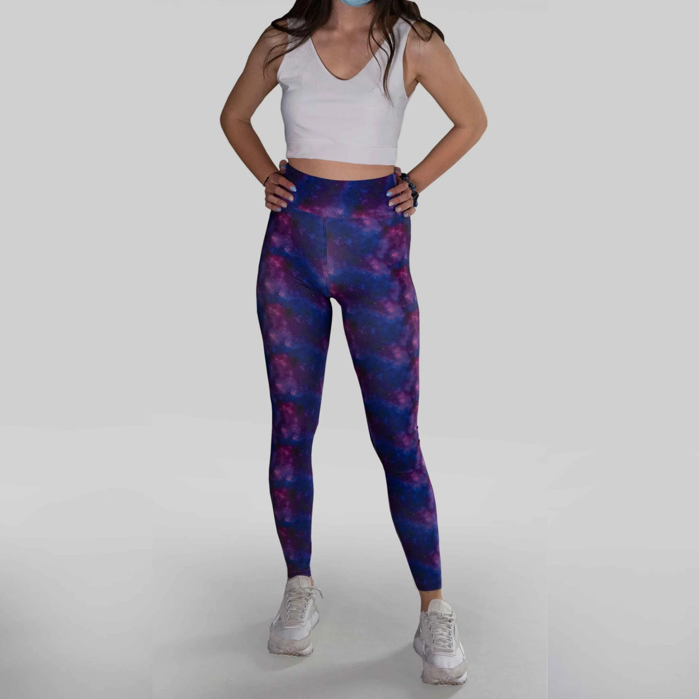 Φωτογραφία προϊόντος: LUCKYJOJO Space Purple Print Leggings by Lucky Jojo