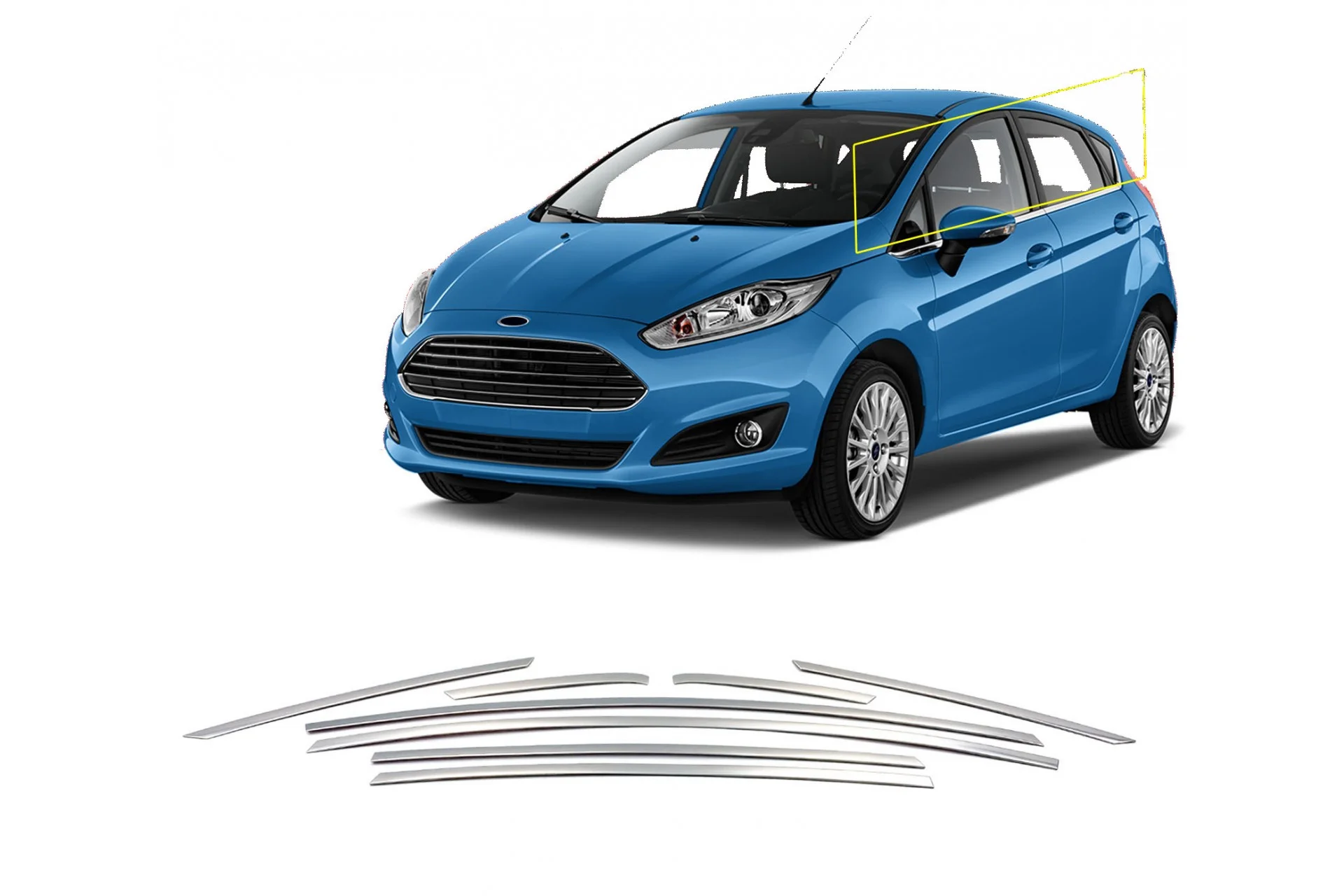 Φωτογραφία προϊόντος: FORD FIESTA HB 5D 09+ TRIM ΠΑΡΑΘΥΡΩΝ ΑΝΩ ΑΝΟΞΕΙΔΩΤΟ ΑΤΣΑΛΙ ΧΡΩΜΙΟ S-DIZAYN - 8 TEM.