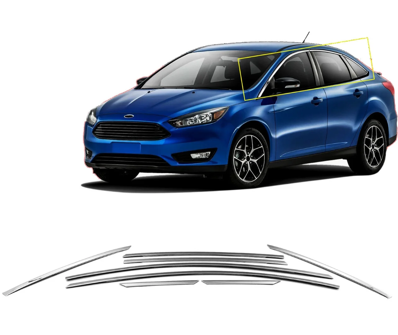 Φωτογραφία προϊόντος: FORD FOCUS SD 2011+ TRIM ΠΑΡΑΘΥΡΩΝ ΑΝΩ ΑΝΟΞΕΙΔΩΤΟ ΑΤΣΑΛΙ ΧΡΩΜΙΟ ​S-DIZAYN - 8 TEM.