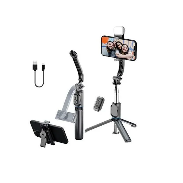 Φωτογραφία προϊόντος: OEM Awei X49 Selfie Stick Τρίποδο Κινητού με Bluetooth Μαύρο 46255628