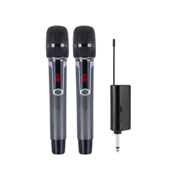 Φωτογραφία προϊόντος: OEM Andowl Q-MIC001 Ασύρματο Σετ Μικρώφονα Χειρός Φωνής σε Ασημί Χρώμα