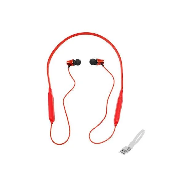 Φωτογραφία προϊόντος: OEM Treqa BT-28 In-ear Bluetooth Handsfree Ακουστικά με Αντοχή στον Ιδρώτα Κόκκινα