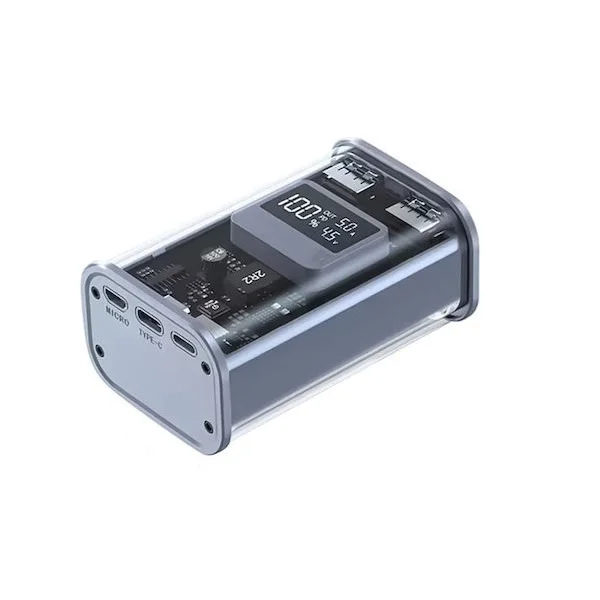 Φωτογραφία προϊόντος: OEM reqa TR-956 Power Bank 10000mAh 20W με 2 Θύρες USB-A και Θύρα USB-C Power Delivery / Quick Charge 3.0 Γκρι