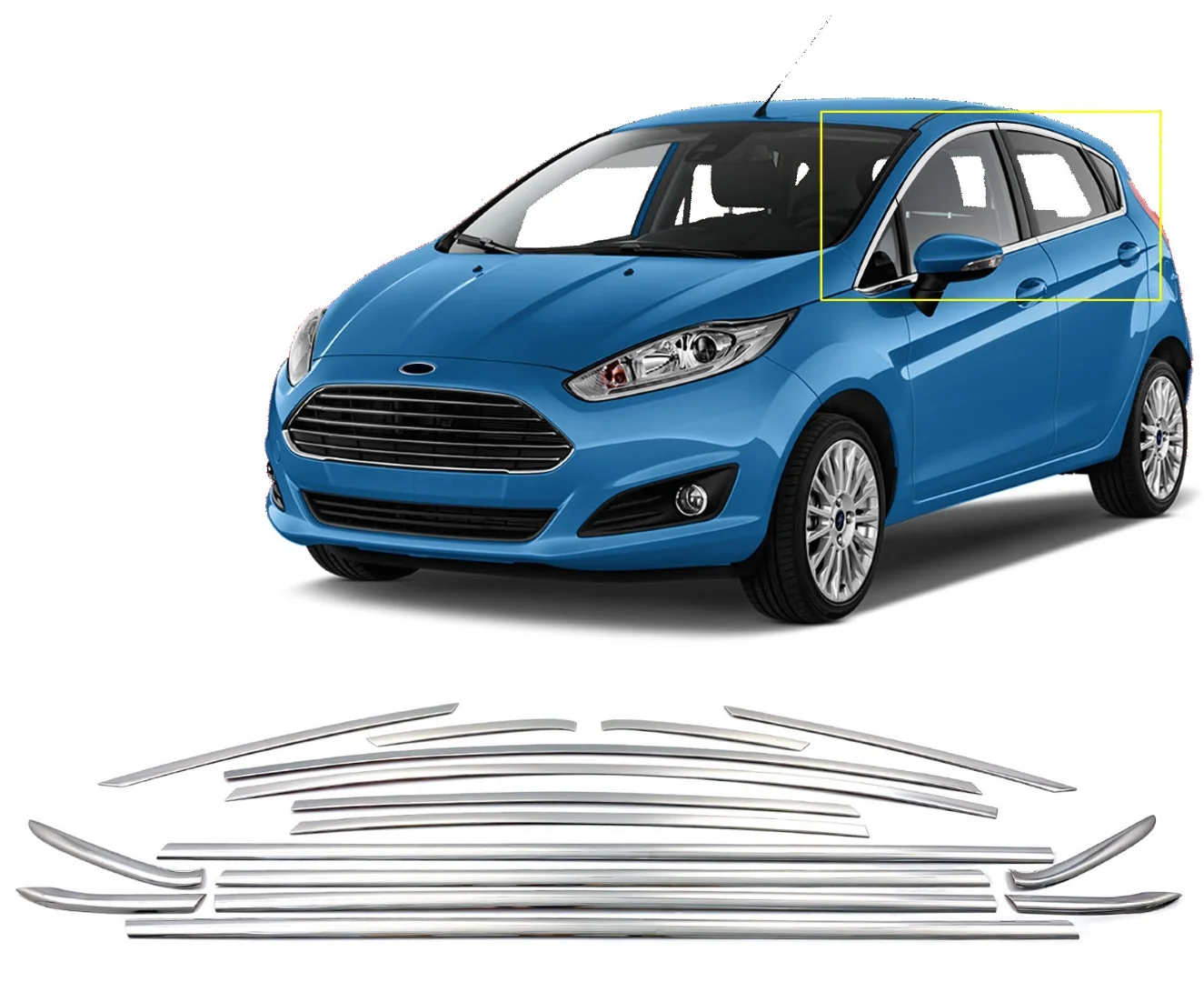 Φωτογραφία προϊόντος: FORD FIESTA HB 5D 09+ TRIM ΠΑΡΑΘΥΡΩΝ ΑΝΟΞΕΙΔΩΤΟ ΑΤΣΑΛΙ ΧΡΩΜΙΟ ​ S-DIZAYN - 16 TEM.