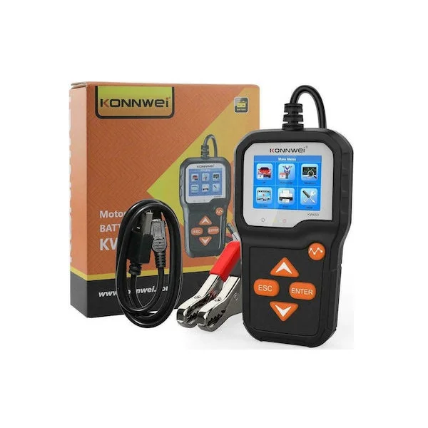 Φωτογραφία προϊόντος: OEM Konnwei KW-650 Ψηφιακό Battery Tester με Κροκοδειλάκια 6V/12V