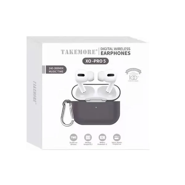 Φωτογραφία προϊόντος: OEM Takemore XO-Pro 5 In-ear Bluetooth Handsfree Ακουστικά με Θήκη Φόρτισης Μαύρα 49380207