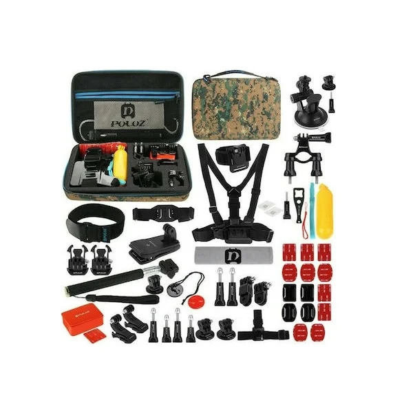 Φωτογραφία προϊόντος: OEM Puluz Σετ Αξεσουάρ 53 in 1 Ultimate Combo Kit για Action Cameras PKT27