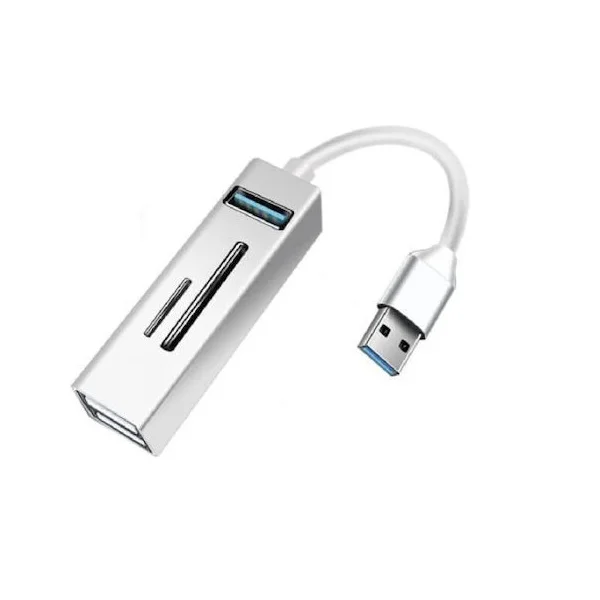 Φωτογραφία προϊόντος: Andowl Q-HU803 5 in 1 USB 3.0Hub 5 Θυρών Σε Ασημί Χρώμα