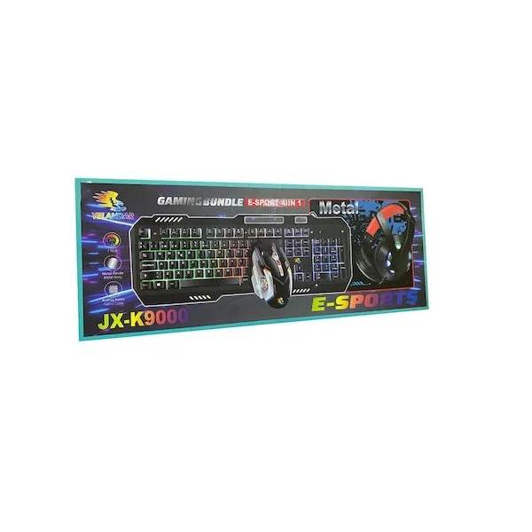 Φωτογραφία προϊόντος: OEM YELANDAR JX-K9000 σετ, πληκτρολόγιο, ποντίκι, ακουστικά, mouse pad 4 και 1 σετ