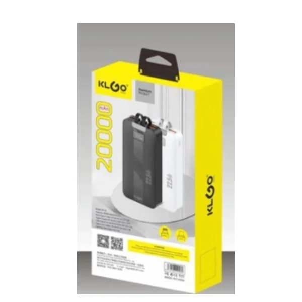Φωτογραφία προϊόντος: OEM KLGO KP-29 Power Bank Γρήγορης Φόρτισης 20000mAh Λευκό