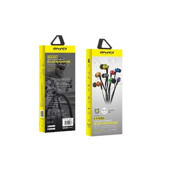 Φωτογραφία προϊόντος: OEM Awei 889305_B In-ear Handsfree ES-900i με Βύσμα 3.5mm Μαύρο 46488302