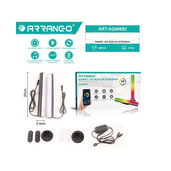 Φωτογραφία προϊόντος: OEM Arrango AQ48692 Bluetooth Διακοσμητικό Φωτιστικό με Φωτισμό RGB LED 51483308