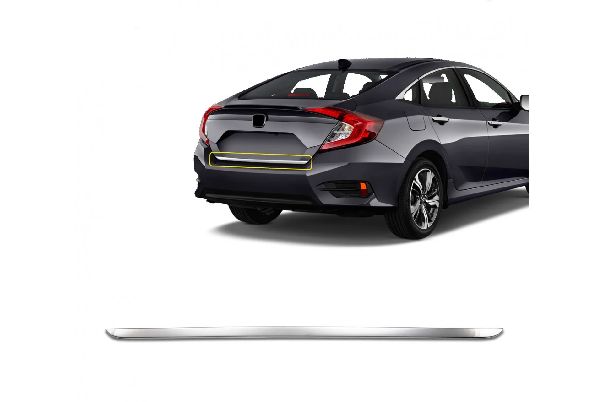 Φωτογραφία προϊόντος: Honda Civic Sd 2016+ Trim Μαρκε Πορτ Παγκαζ S-DIZAYN - 1 TEM.