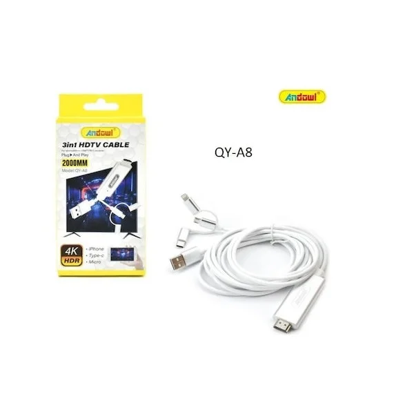 Φωτογραφία προϊόντος: QY-A8 ANDOWL Usb Cable Μετατροπέας HDMI male σε HDMI female 47273089