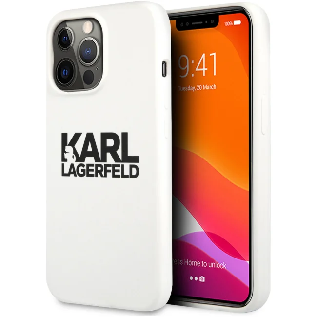 Φωτογραφία προϊόντος: Karl Lagerfeld Θήκη προστασίας Stack Logo Back – iPhone 13 Pro – Λευκό