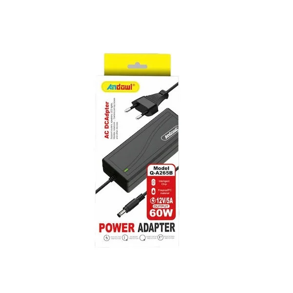 Φωτογραφία προϊόντος: Andowl Q-A265B Universal Φορτιστής Laptop 60W 12V 5A με Αντάπτορα Τροφοδοσίας 38105612