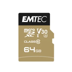 Φωτογραφία προϊόντος: Memory Card microSD EMTEC USH-I U3 SPEEDIN PRO A1 64GB CLASS 10