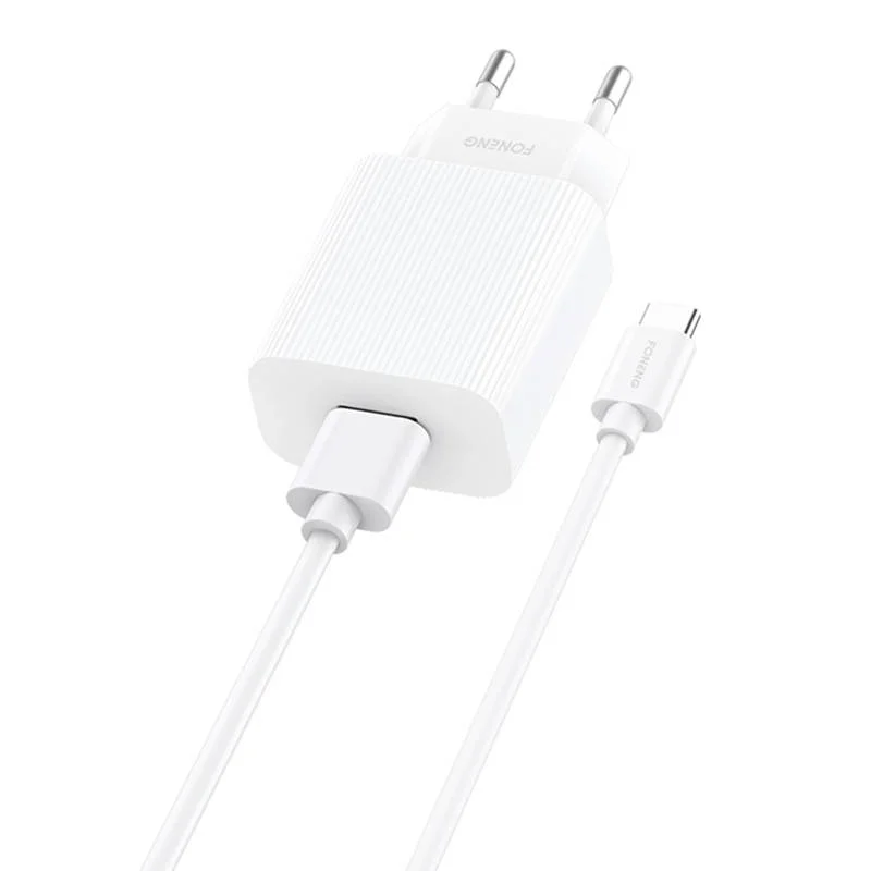 Φωτογραφία προϊόντος: Fast charger Foneng 1x USB EU28 QC 3.0+ USB Type C cable