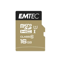 Φωτογραφία προϊόντος: Memory Card microSD EMTEC UHS-I U1 ELITE GOLD 16GB CLASS 10