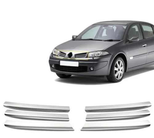 Φωτογραφία προϊόντος: S-dizayn Renault Megane Hb 5D/SD/SW 2004-2005 Διακοσμητικες Γριλιες Μασκας Εμπρος Χρωμιου 6ΤΕΜ