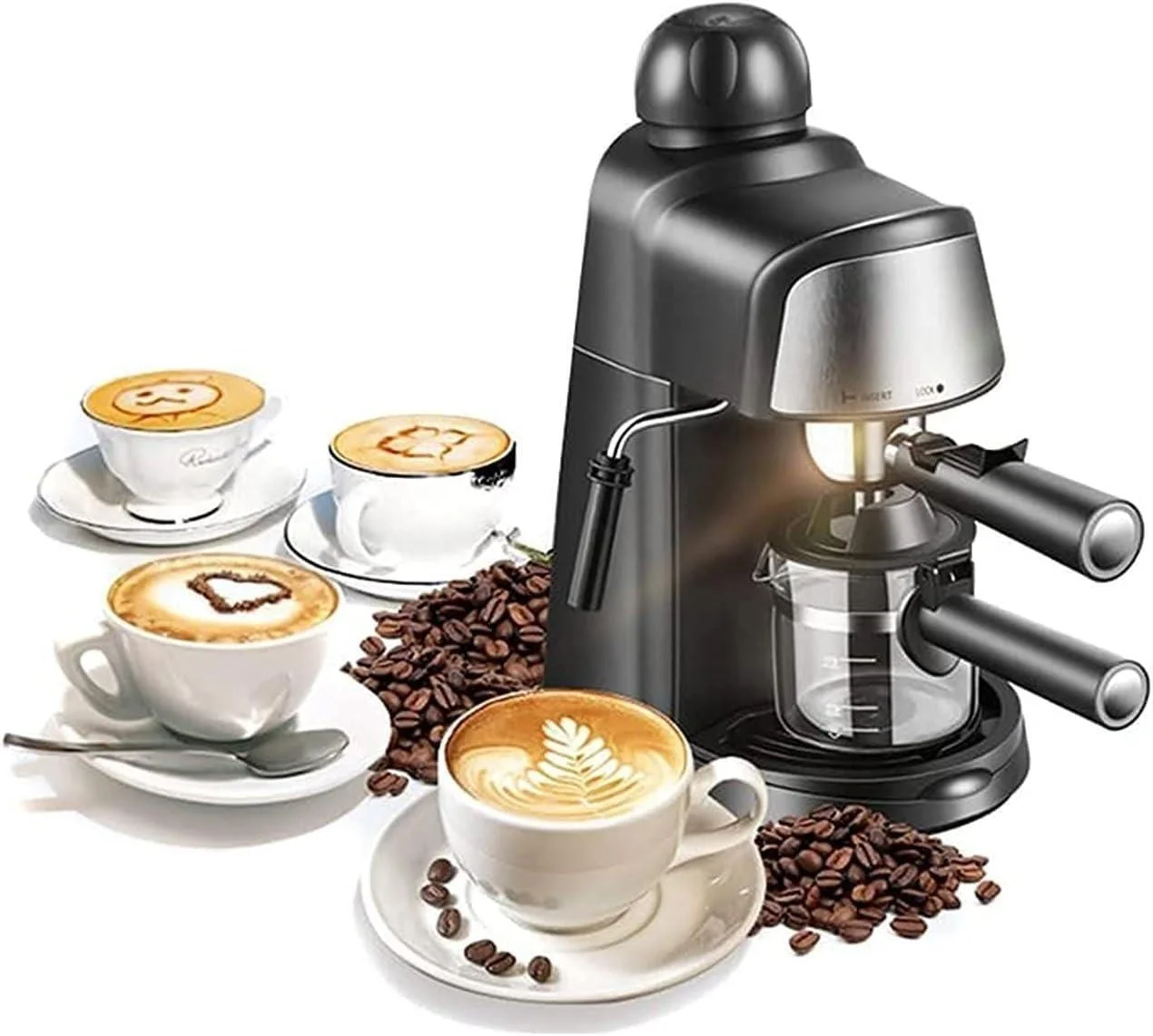 Φωτογραφία προϊόντος: Sokany SK-6810 Μηχανή Espresso 800W Πίεσης 5bar για cappuccino Μαύρη