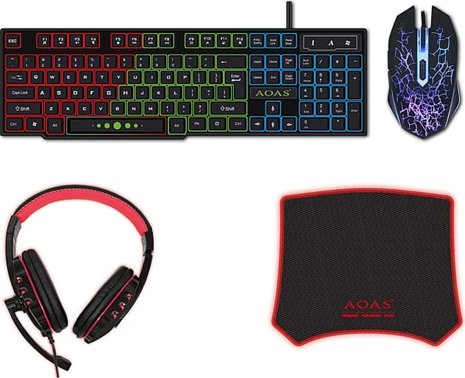 Φωτογραφία προϊόντος: AS-1088 Σετ Gaming Πληκτρολόγιο με RGB φωτισμό + Ποντίκι (Αγγλικό US)